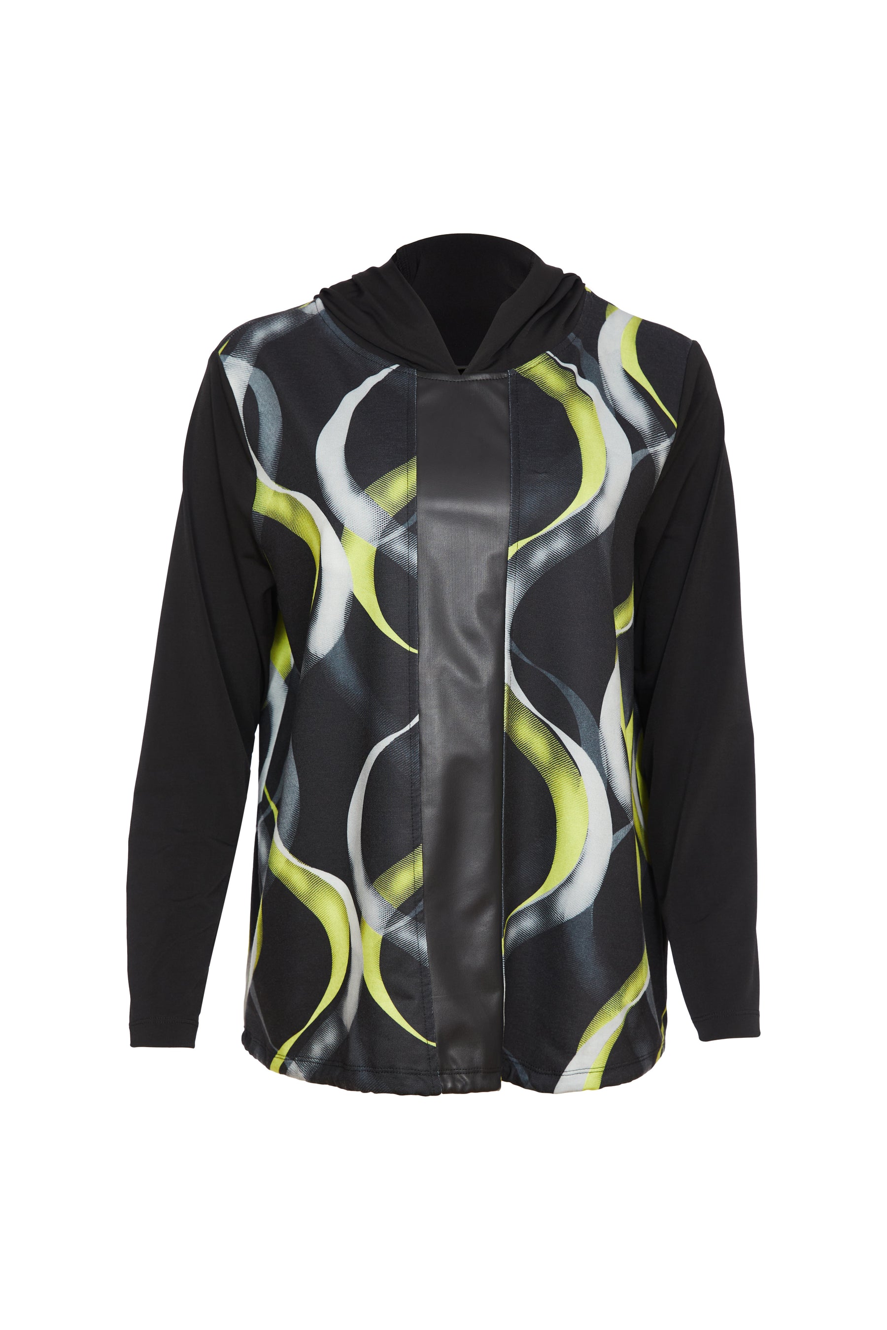 Ora Lime Swirl Hooded Top