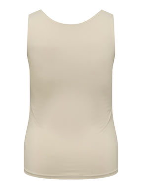 Only Carmakoma Rea Vest Top in Beige