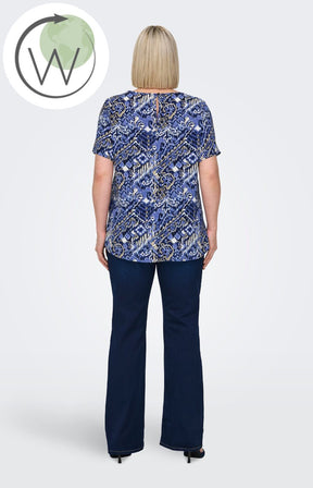 Only Carmakoma Vica Blouse in Amparo Blue