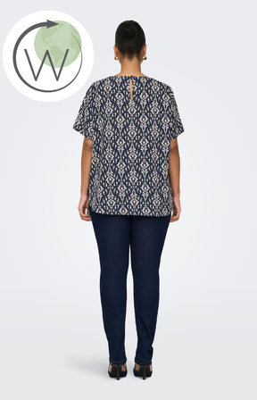 Only Carmakoma Vica Blouse in Navy Eclipse