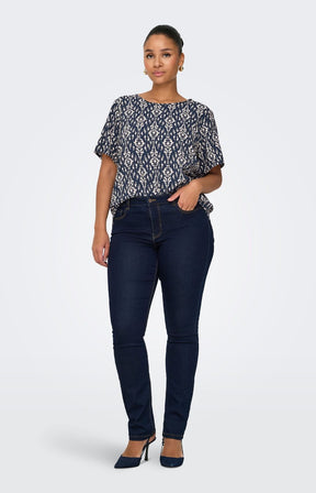 Only Carmakoma Vica Blouse in Navy Eclipse