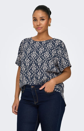 Only Carmakoma Vica Blouse in Navy Eclipse