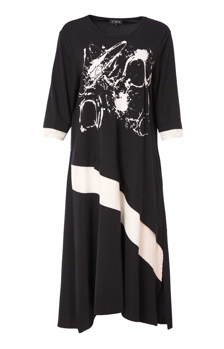 Ora Black Splatter Dress