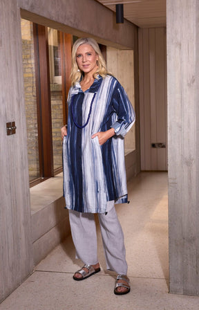 Ora Navy Shirt Tunic