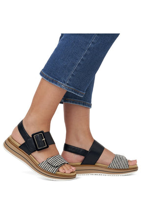 Remonte Sandal in Black/Brown