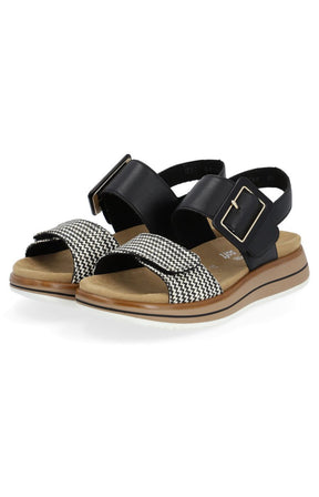 Remonte Sandal in Black/Brown