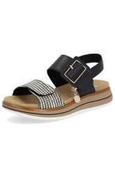 Remonte Sandal in Black/Brown