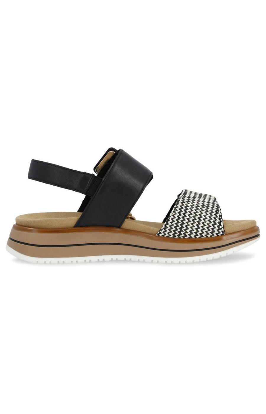 Remonte Sandal in Black/Brown