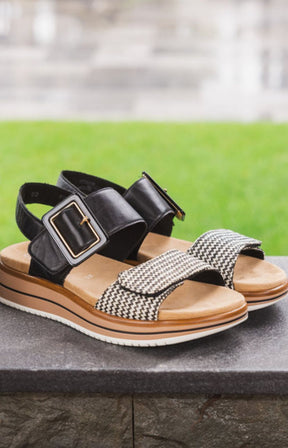 Remonte Sandal in Black/Brown