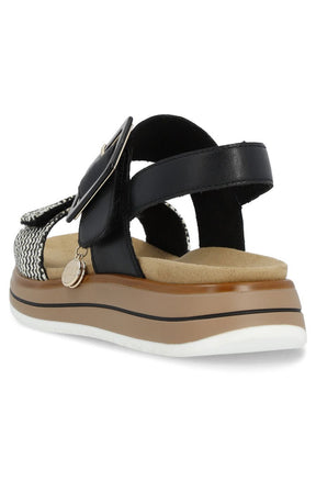 Remonte Sandal in Black/Brown