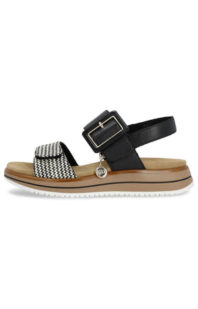 Remonte Sandal in Black/Brown