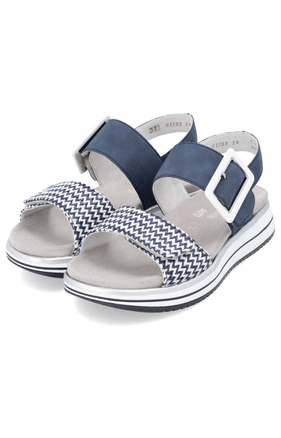 Remonte Sandal in Navy/Silver