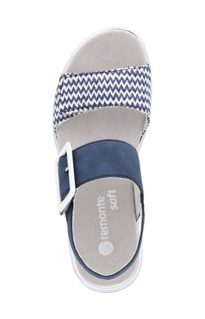 Remonte Sandal in Navy/Silver