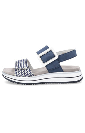 Remonte Sandal in Navy/Silver