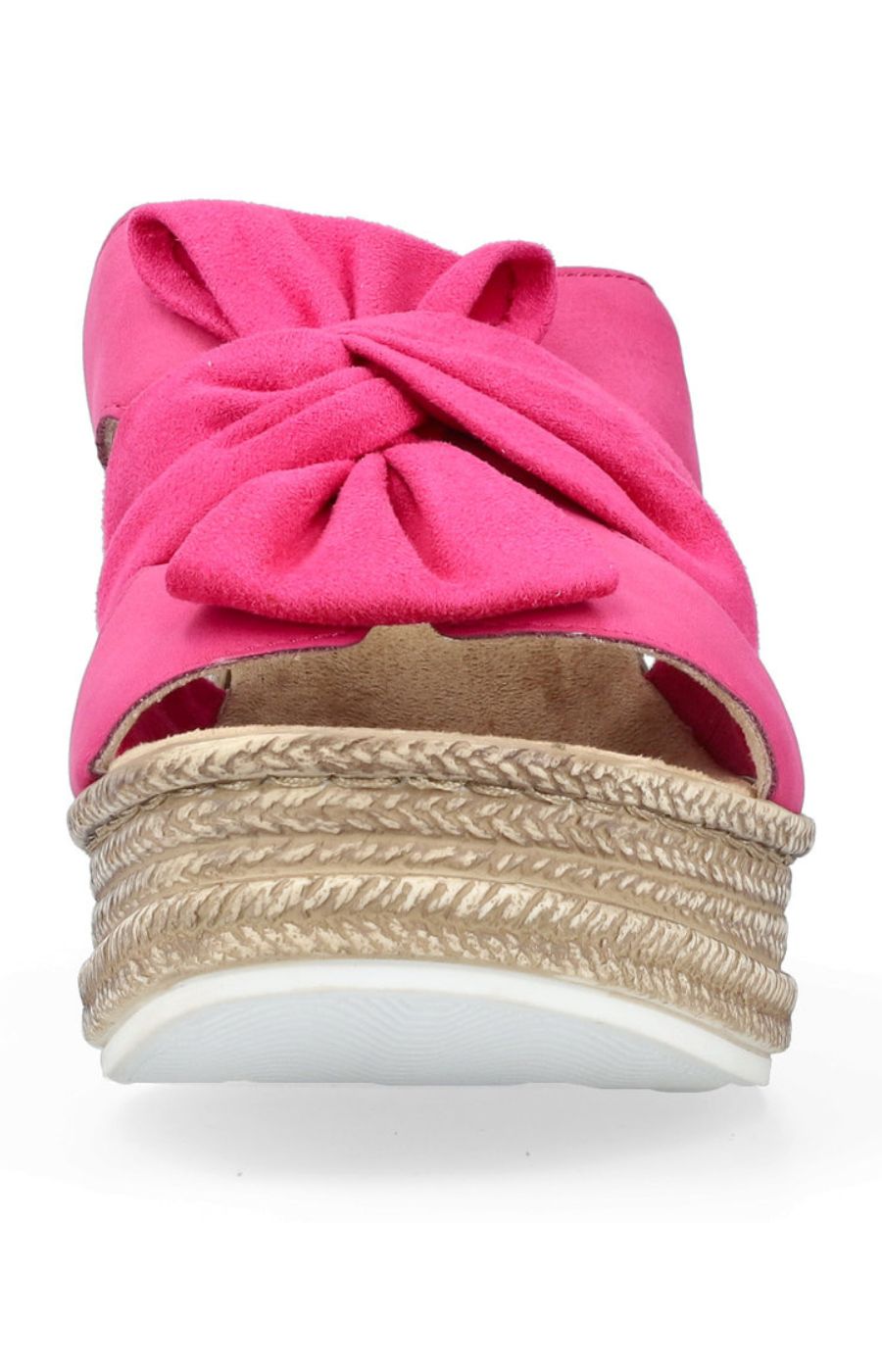 Rieker Bow Wedge Sandals in Pink