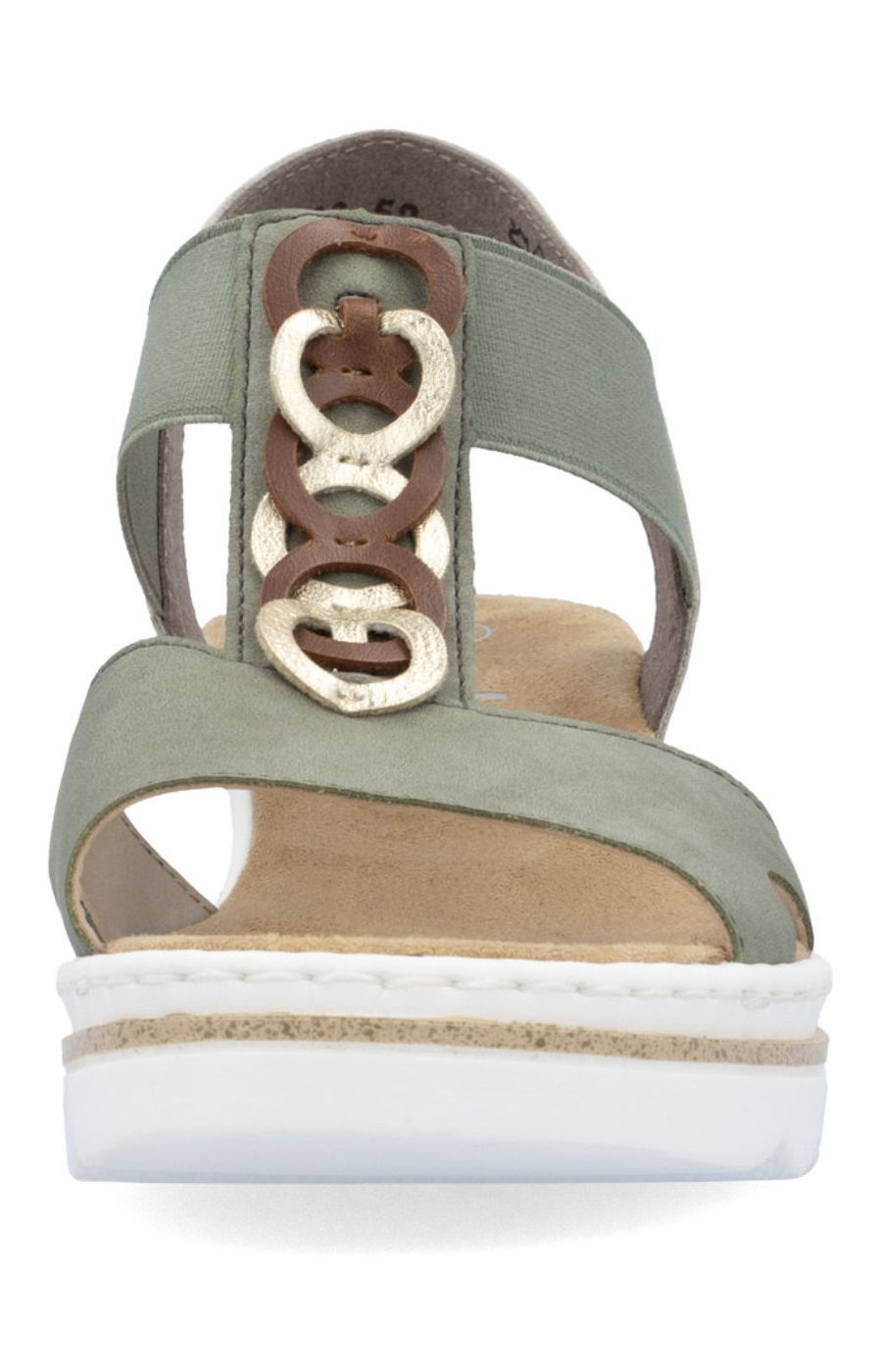 Rieker Circle Wedge Sandal in Khaki