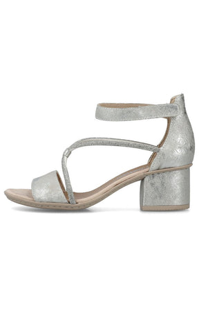 Rieker Heeled Sandal in Silver