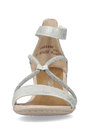 Rieker Heeled Sandal in Silver