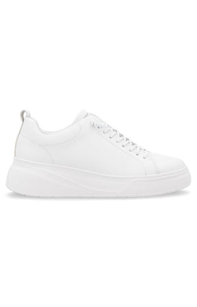 Rieker White Trainer with Platform Sole