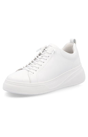 Rieker White Trainer with Platform Sole