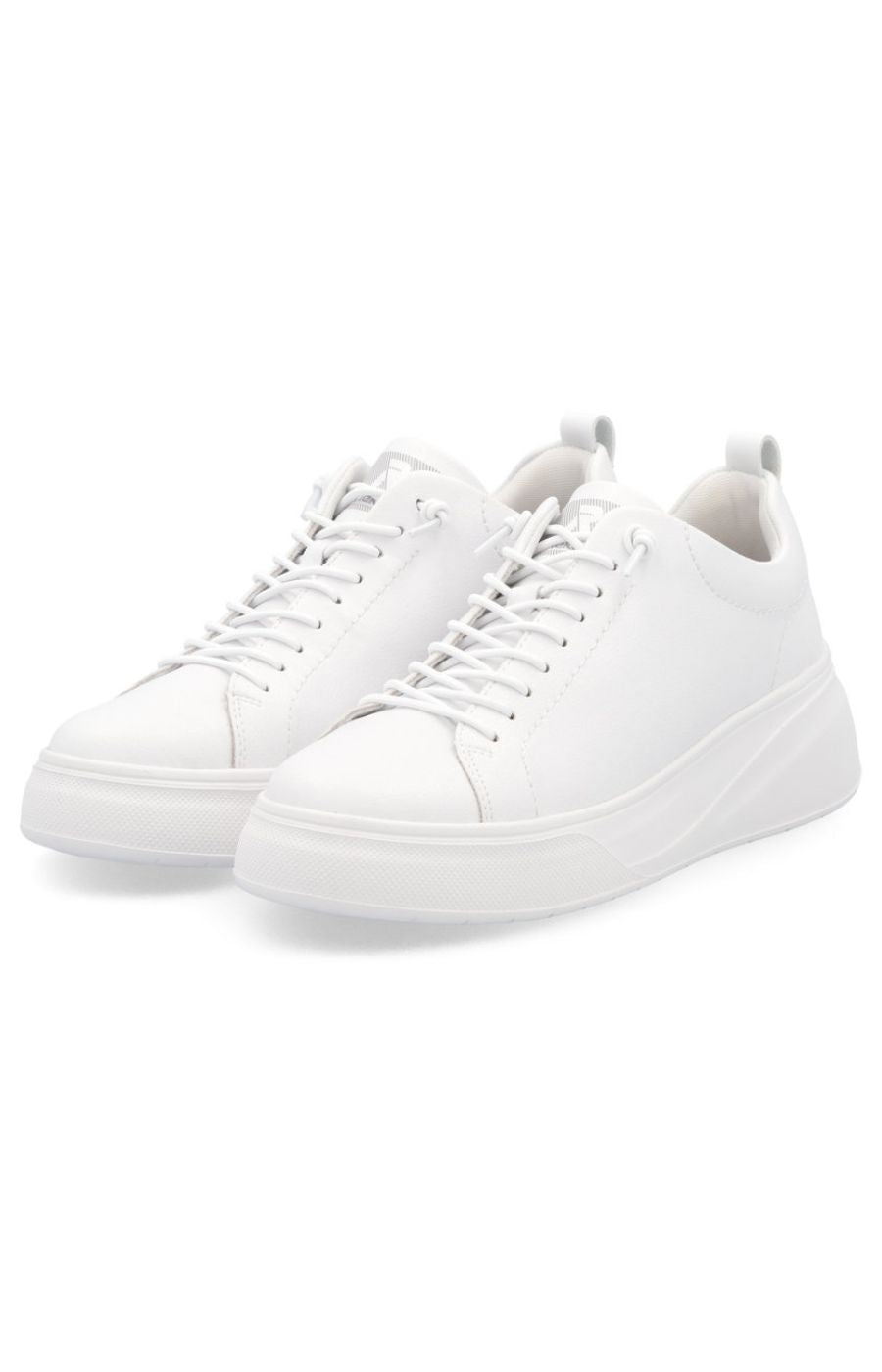 Rieker White Trainer with Platform Sole