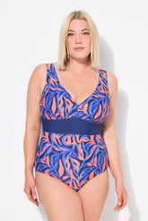 Ulla Popken Blue Print Swimsuit