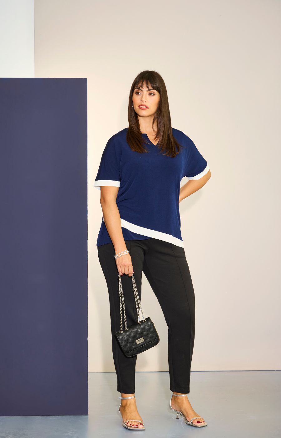 Ulla Popken Contrast Hem Shirt