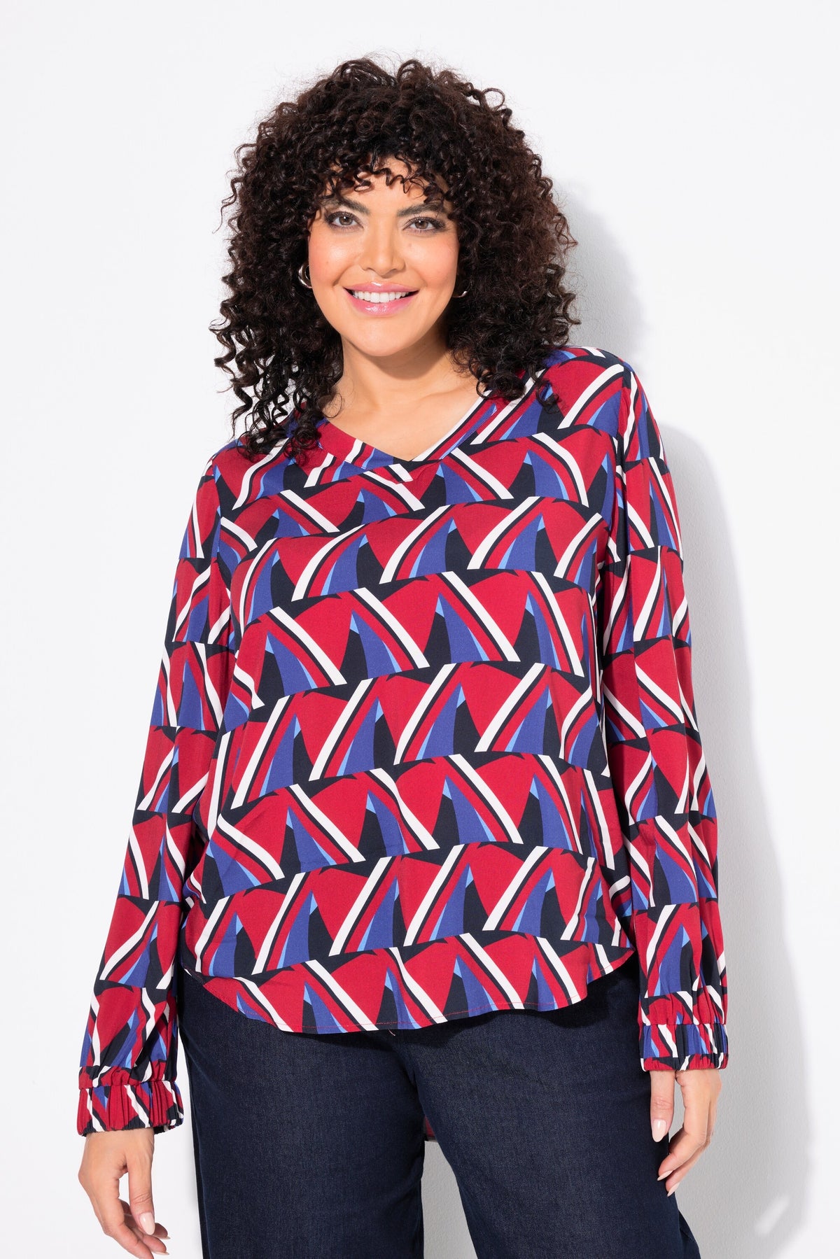 Ulla Popken Geo Print Blouse