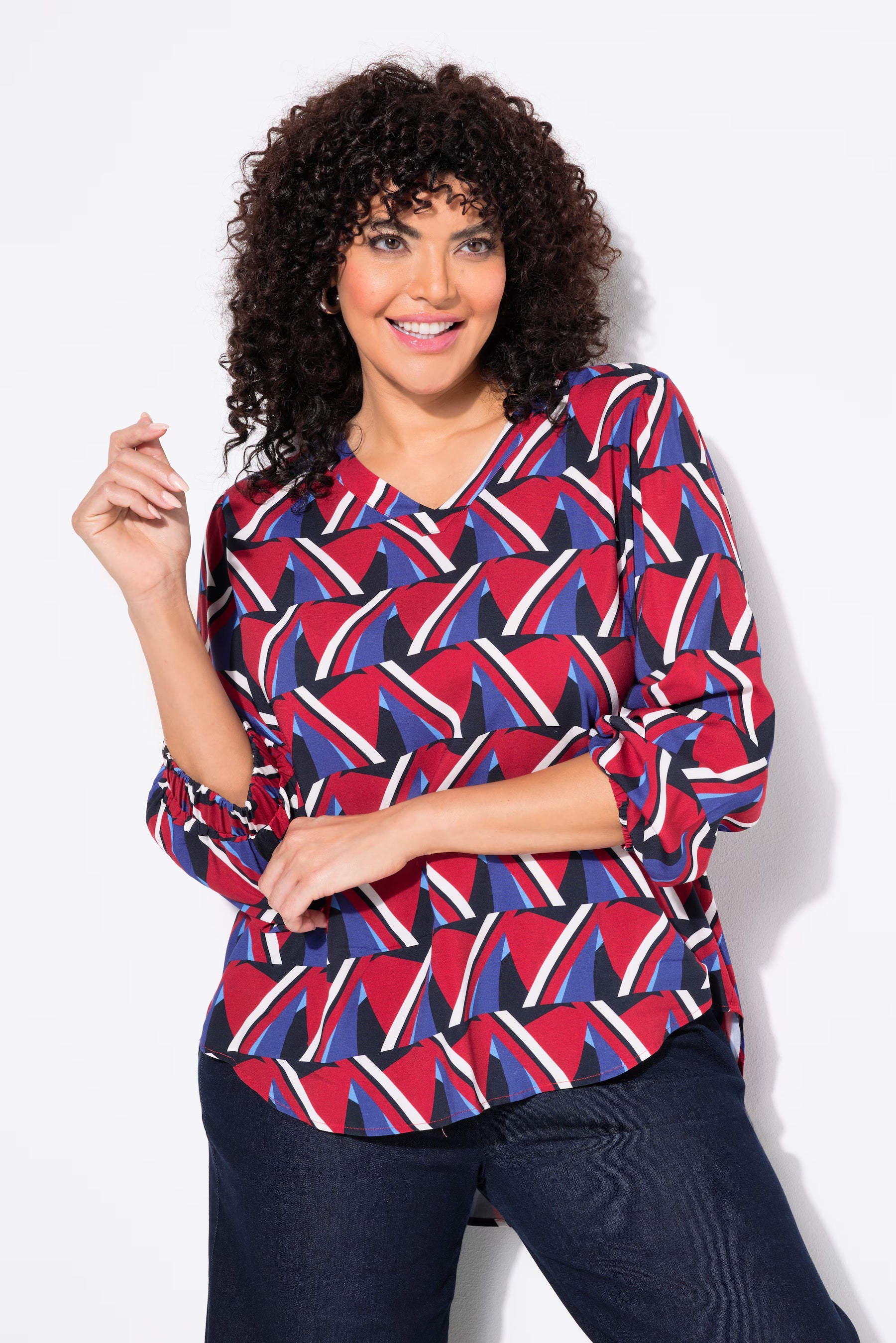 Ulla Popken Geo Print Blouse