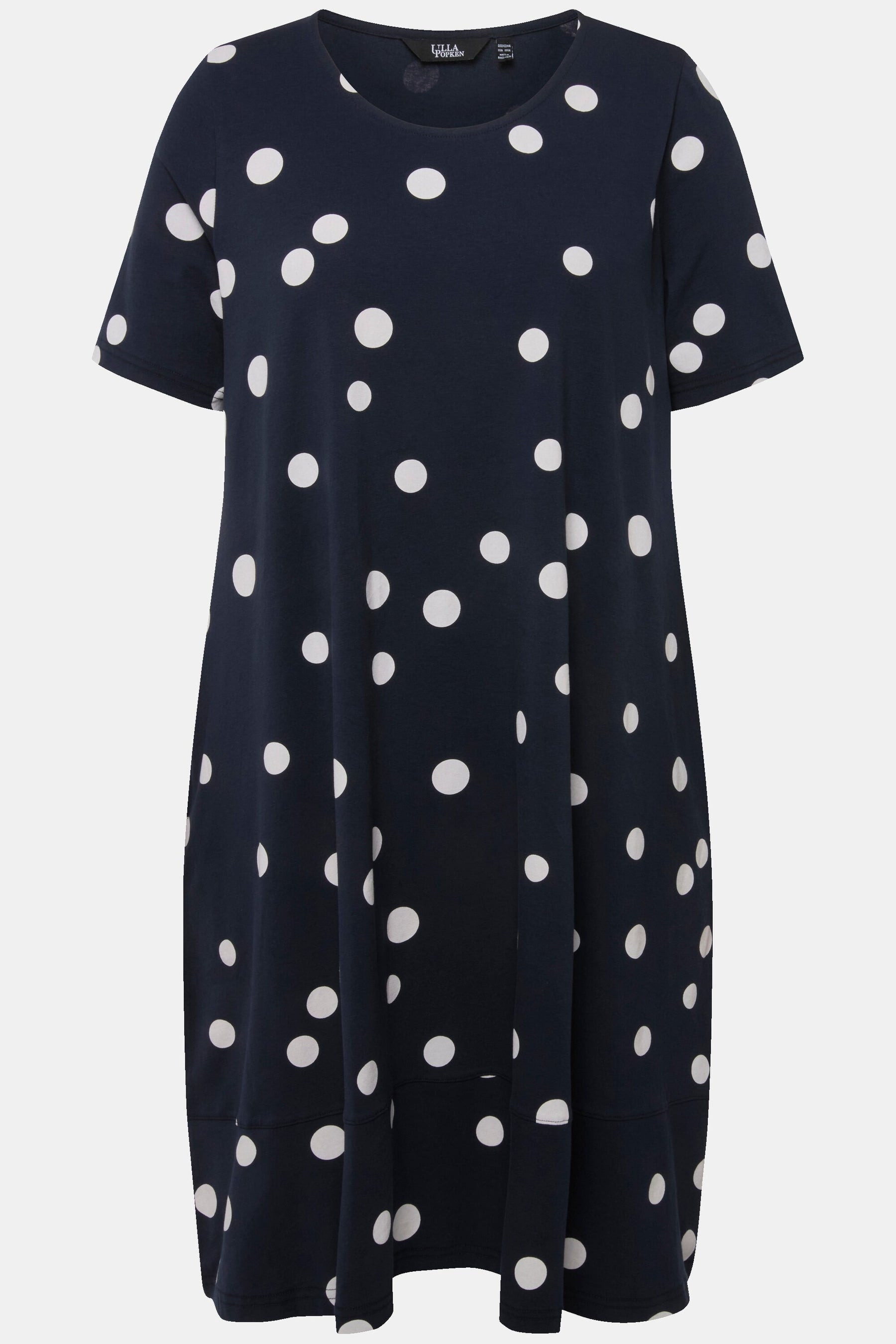 Ulla Popken Polka Dot Dress in Navy