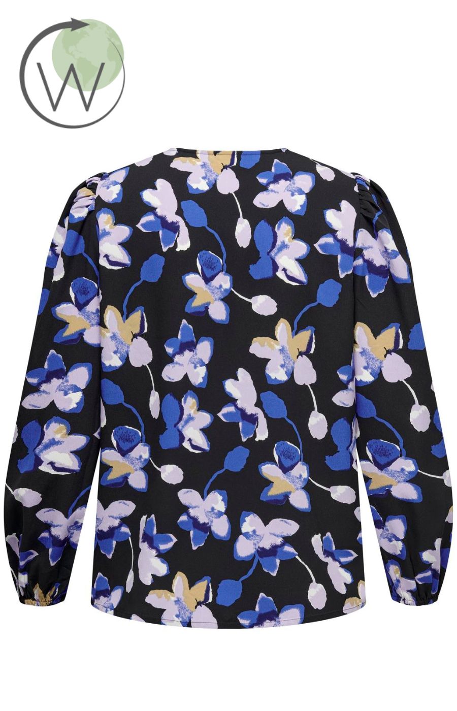 Only Carmakoma Aster Blouse with Blue Flowers