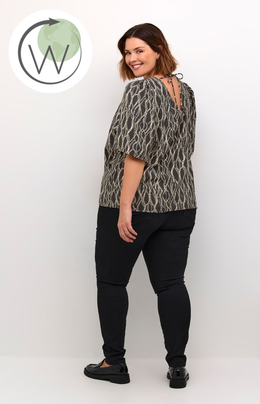 Kaffe Curve Lanora Blouse in Black