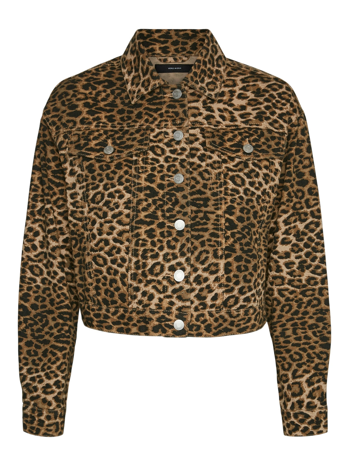 Vero Moda Curve Tallulah Leopard Denim Jacket