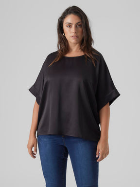 Vero Moda Curve Merle Black Top