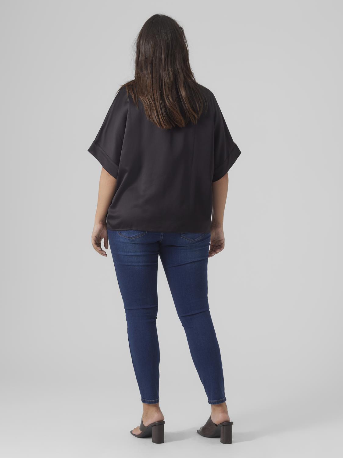 Vero Moda Curve Merle Black Top