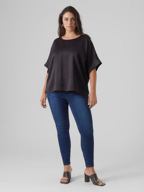 Vero Moda Curve Merle Black Top