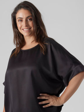 Vero Moda Curve Merle Black Top