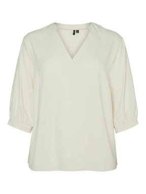 Vero Moda Curve Mye Blouse in Cream