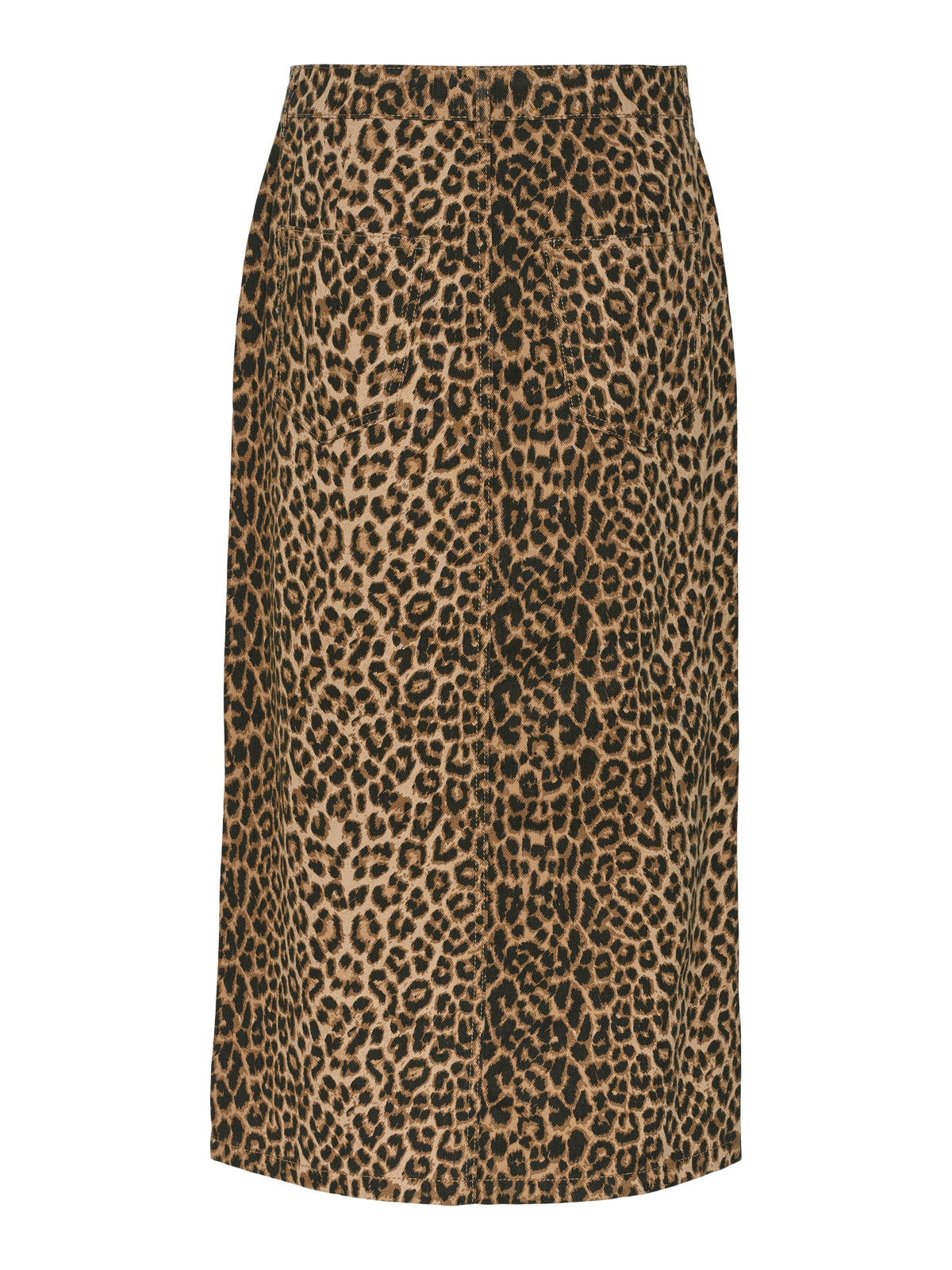 Vero Moda Curve Veri Leopard Print Denim Skirt