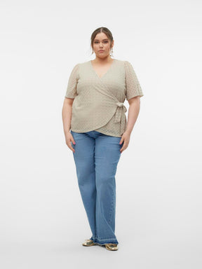 Vero Moda Curve Becca Top in Cream