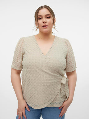 Vero Moda Curve Becca Top in Cream