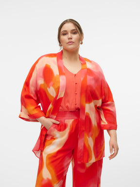 Vero Moda Curve Jade Kimono in Orange