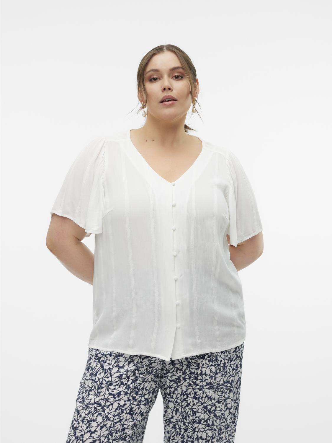 Vero Moda Curve Kanva Blouse in White