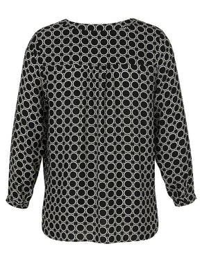 Via Appia Due Black and White Blouse