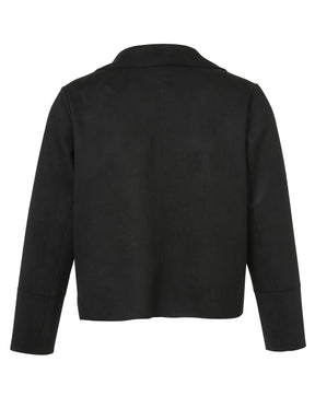 Via Appia Due Suede Biker Jacket in Black