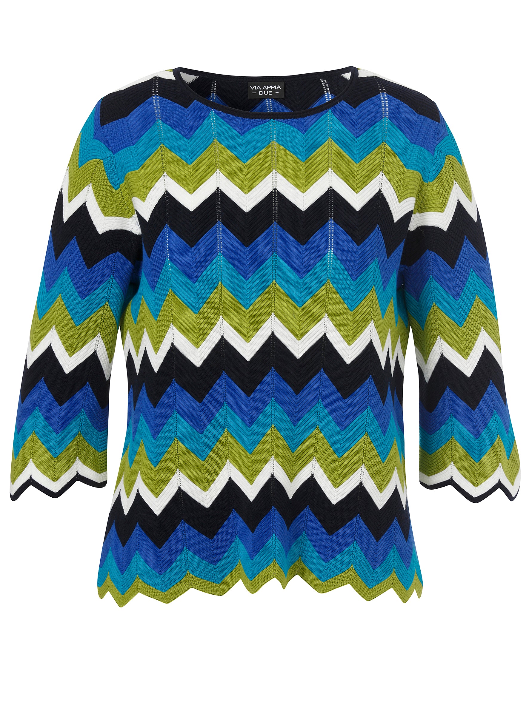 Via Appia Due Zig Zag Knit Jumper