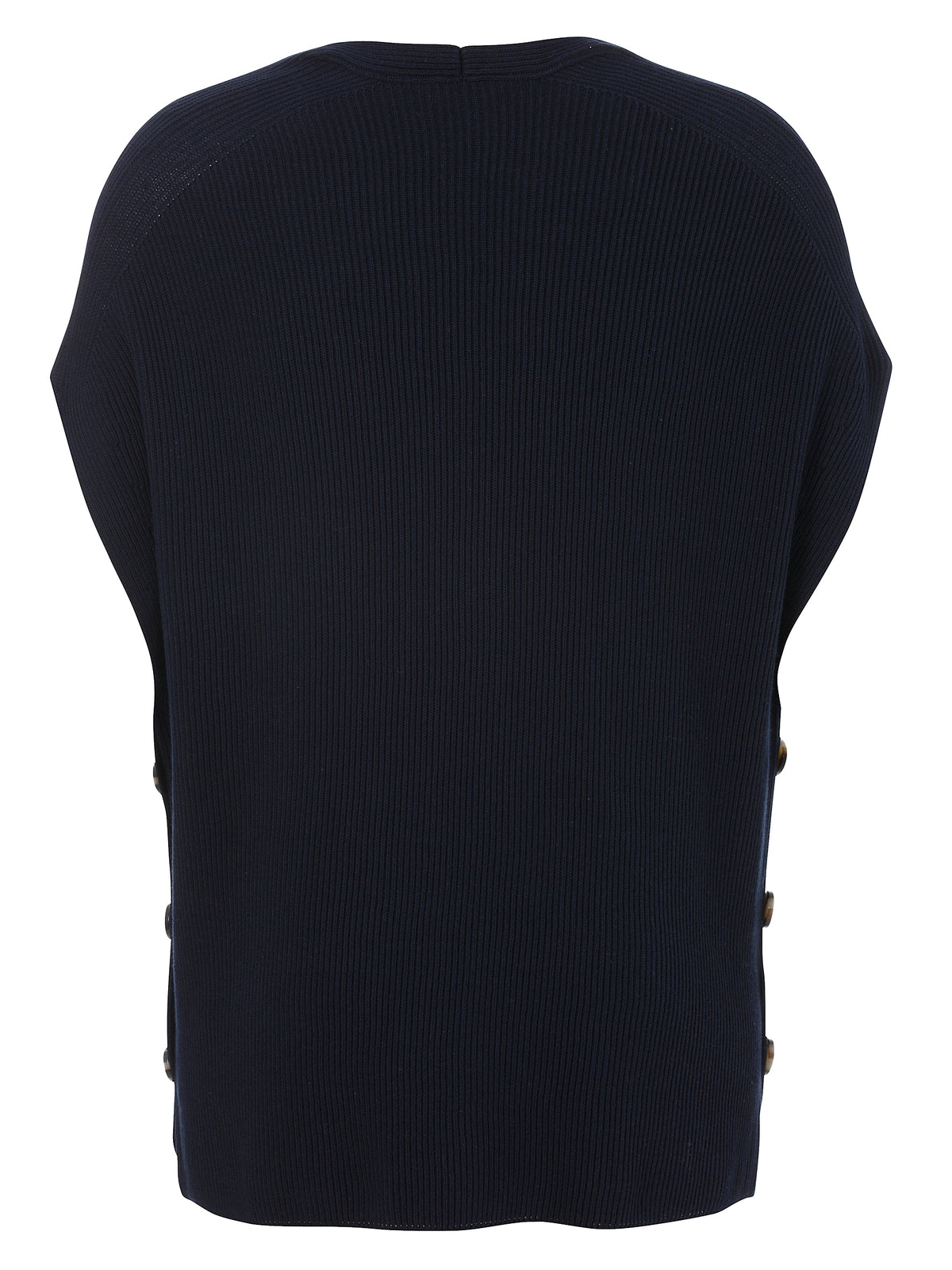 Via Appia Due Navy Sleeveless Cardigan