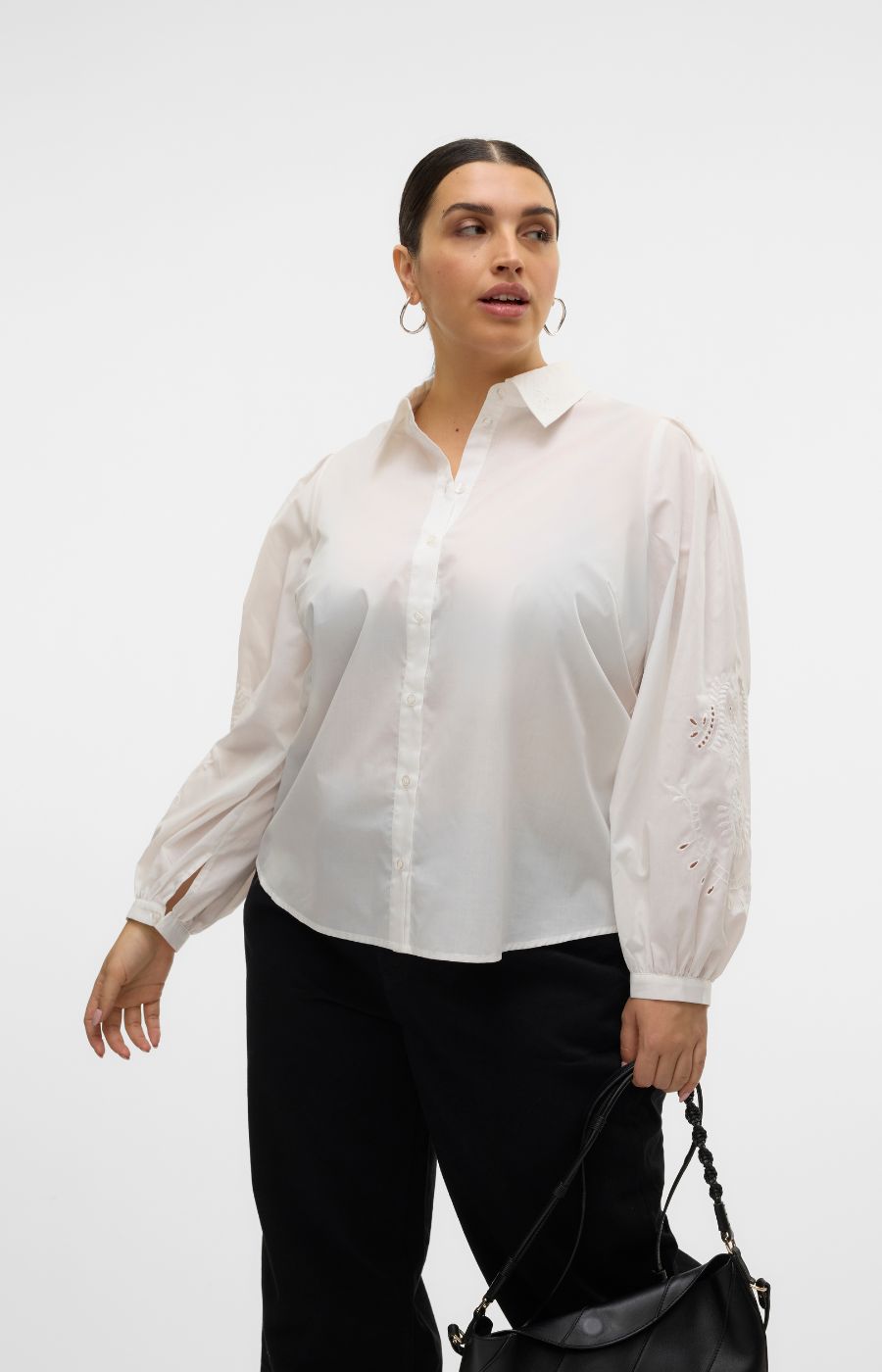 Vero Moda Curve Kava Shirt in White