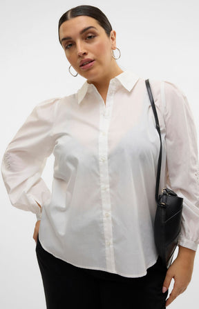 Vero Moda Curve Kava Shirt in White