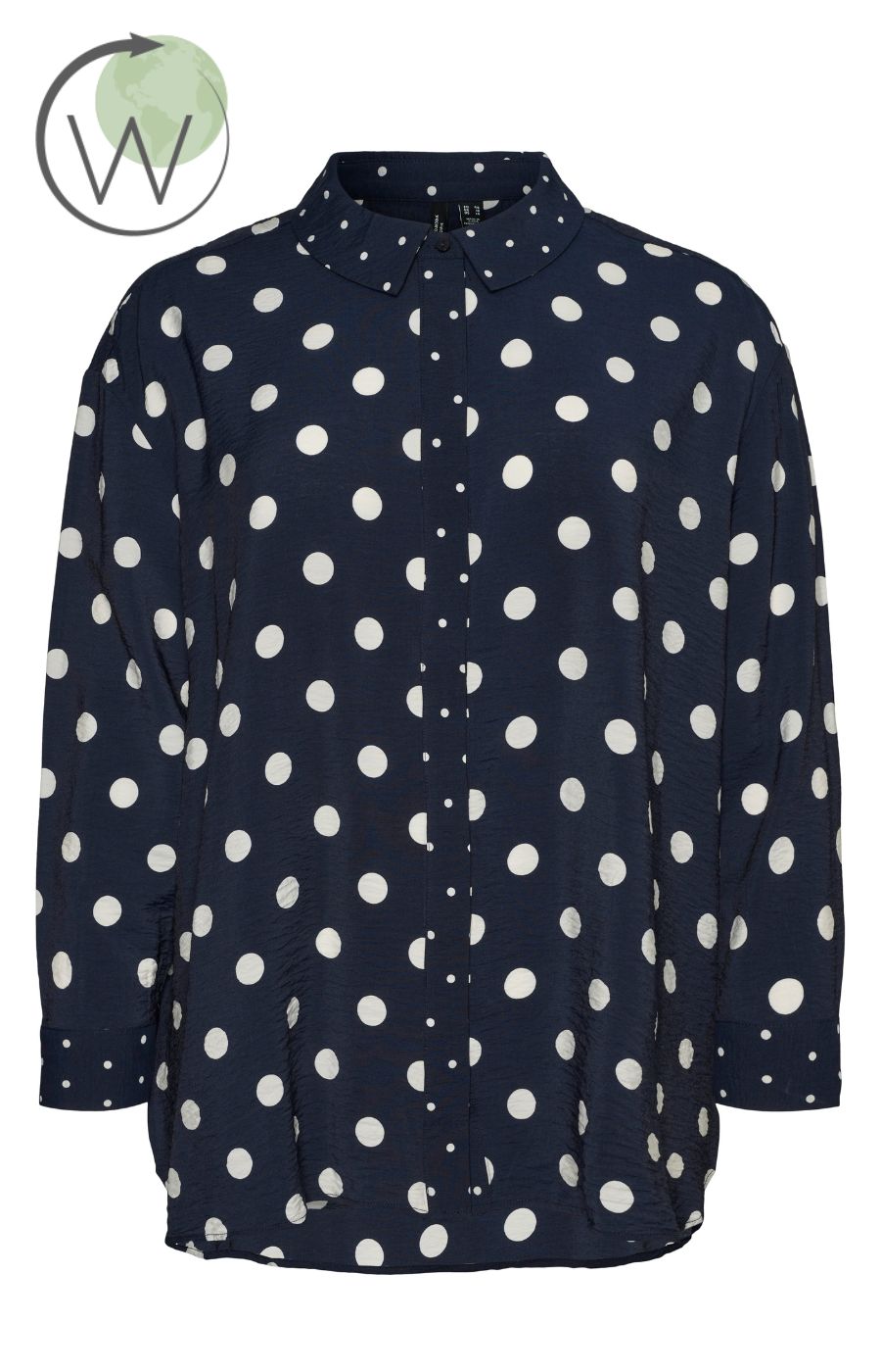 Vero Moda Curve Kaya Shirt in Navy